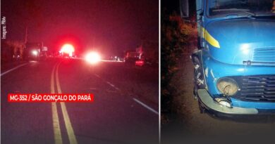 Motociclista invade contramão, bate em caminhão e morre