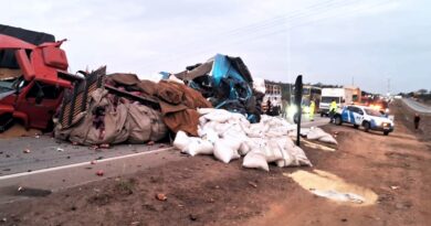 Engavetamento de caminhões interditou pista da BR-262