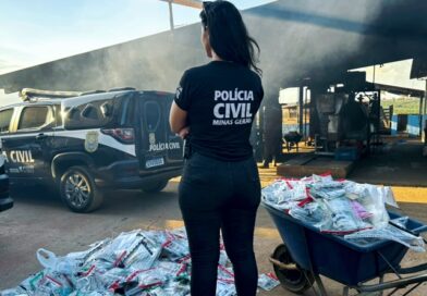 Polícia Civil incinera mais de 110 kg de drogas em Pompéu